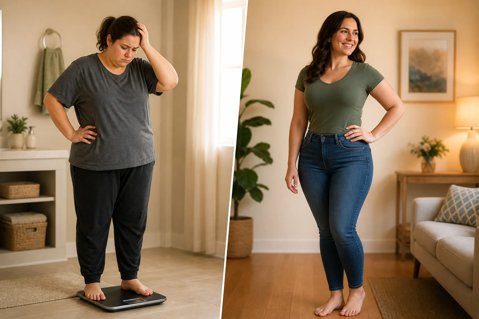 Before and after lifestyle